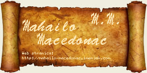 Mahailo Macedonac vizit kartica